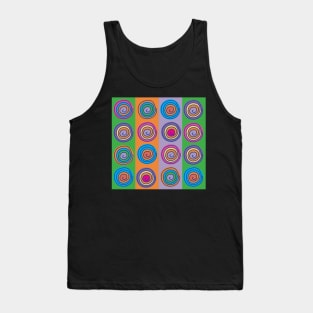 Colorful Circles in Rectangles Tank Top